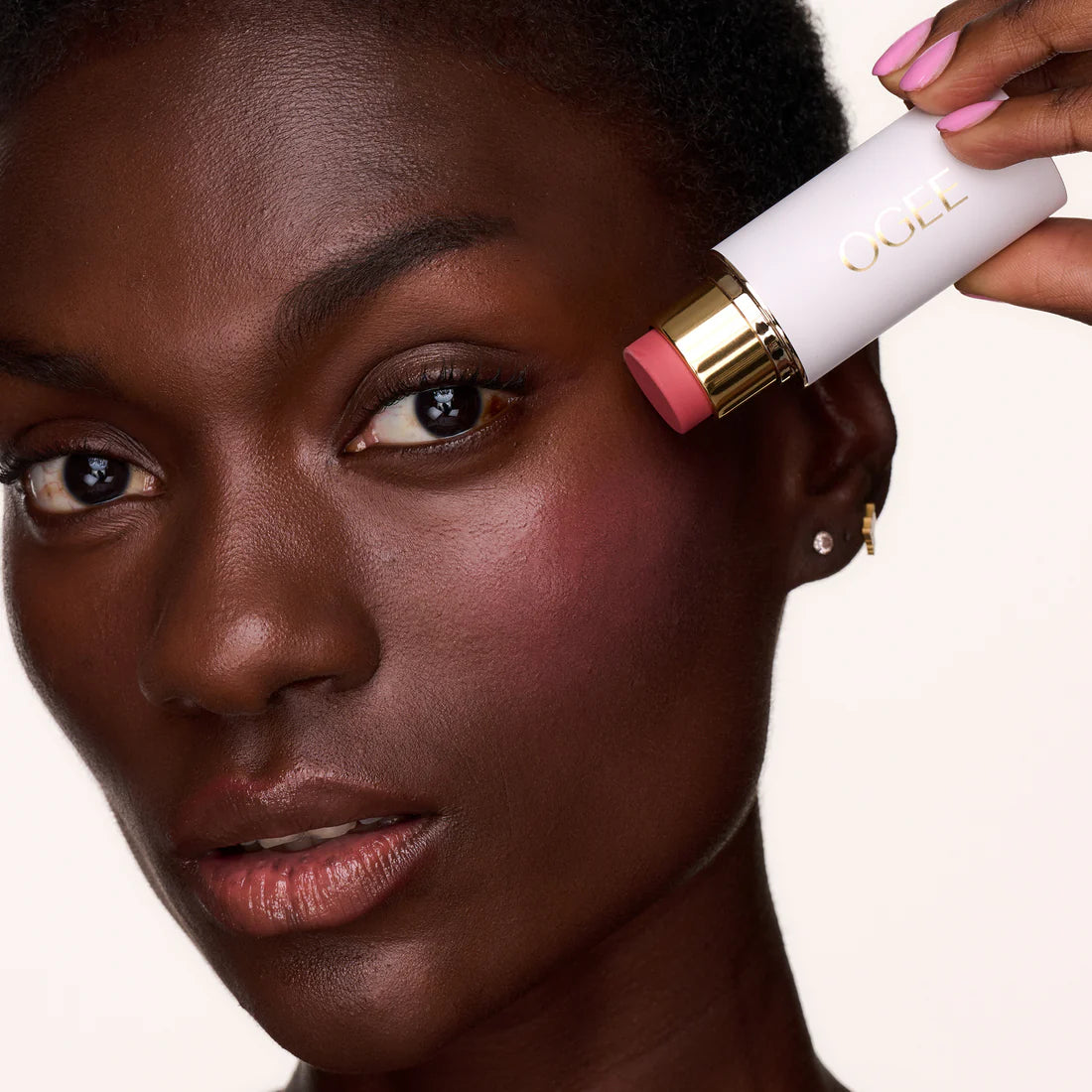 Ogee Sculpted Face Stick - Rose Quartz