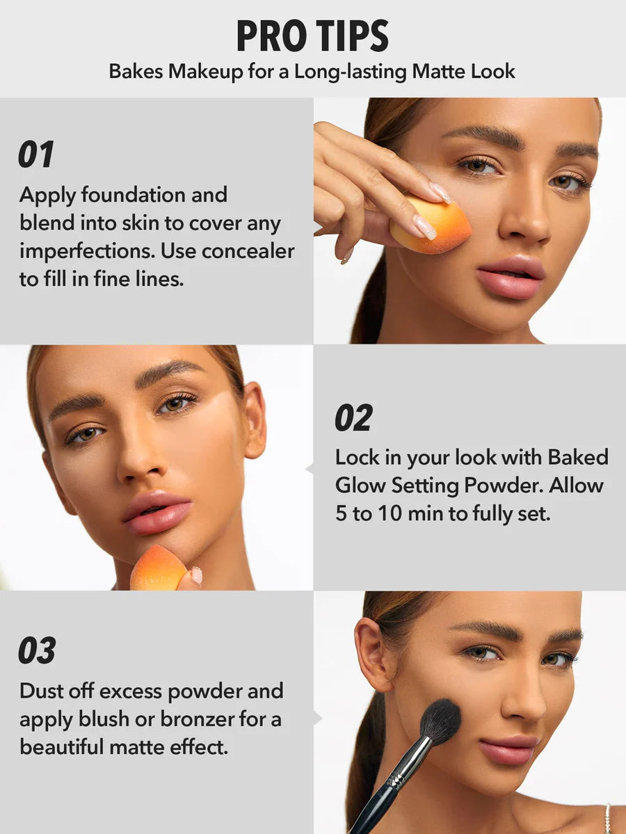 SHEGLAM  BAKED GLOW SETTING POWDER-LIGHT PINK