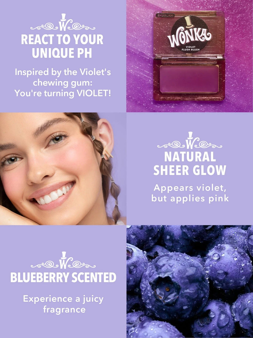 SHEGLAM WILLY WONKA VIOLET FLUSH BLUSH