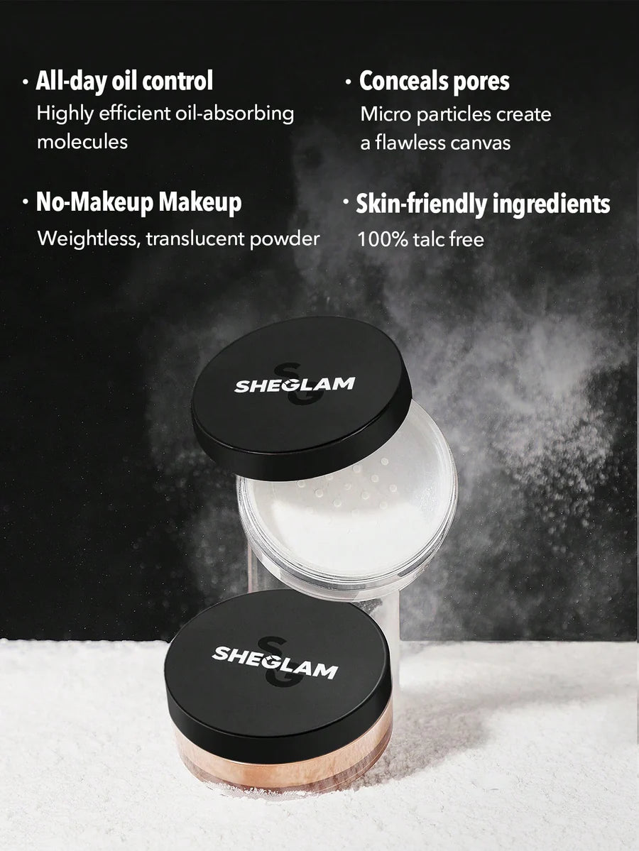 SHEGLAM  BAKED GLOW SETTING POWDER-LIGHT PINK