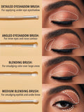 SHEGLAM GLAM 101 EYE ESSENTIALS BRUSH SET WITH BAG