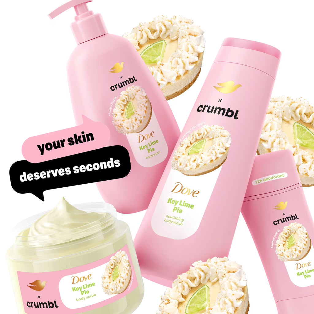 Dove & Crumbl Edición Limitada Gel de Baño Key Lime Pie para Piel Hidratada y Suave
