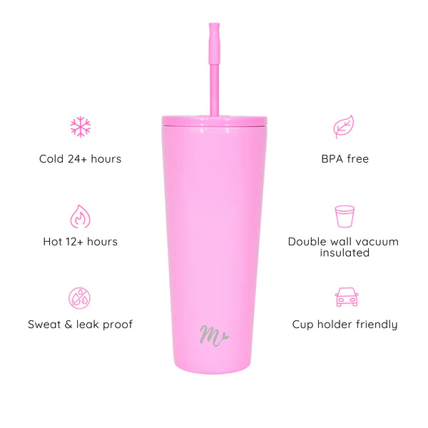 mermaidstraw 22oz Bubblegum Cup