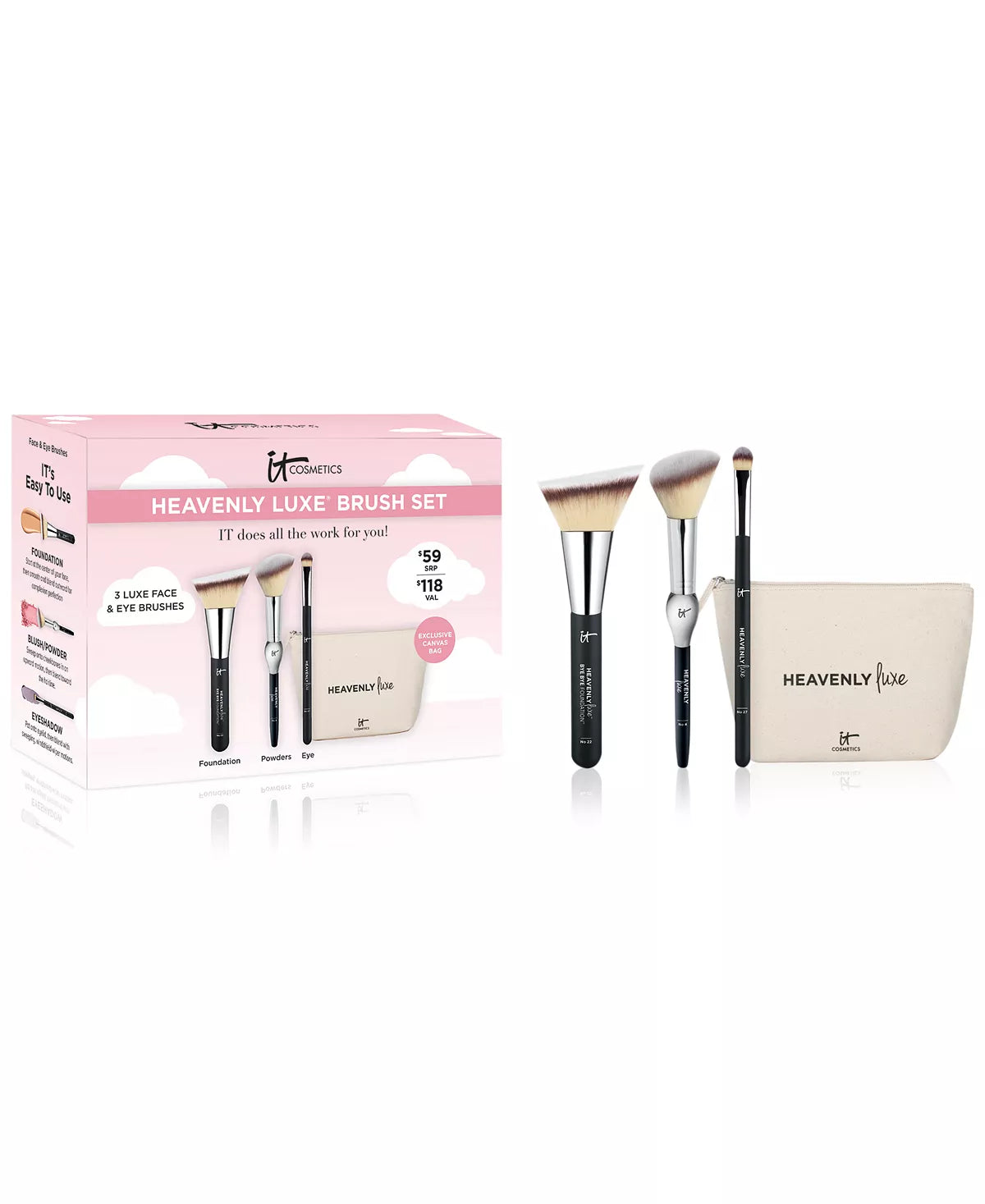 IT COSMETICS 4-Pc. Heavenly Luxe Makeup Brush Set