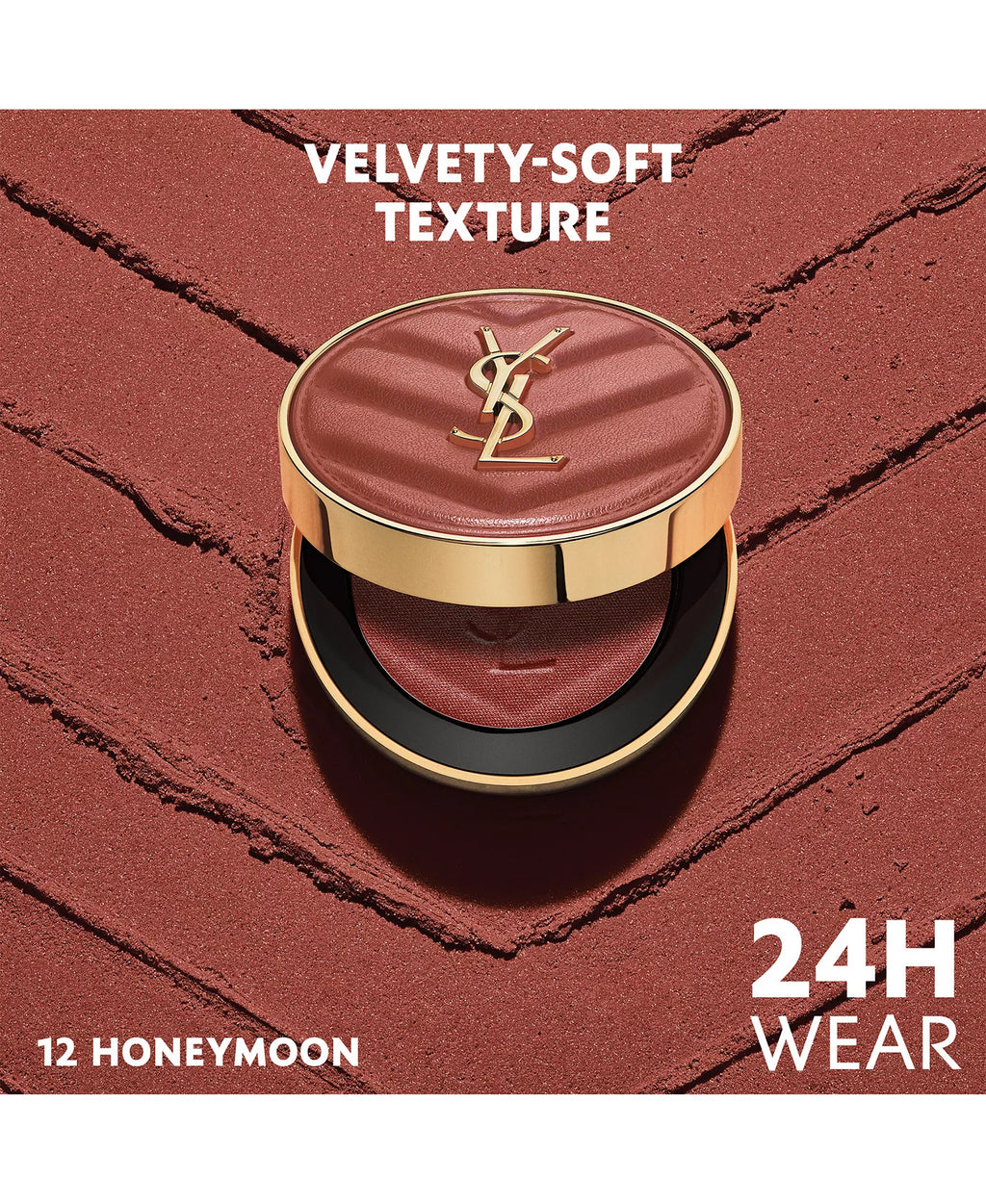 Yves Saint Laurent Make Me Blush 24H Buildable Powder Blush 12 Honeymoon – caramel shimmer