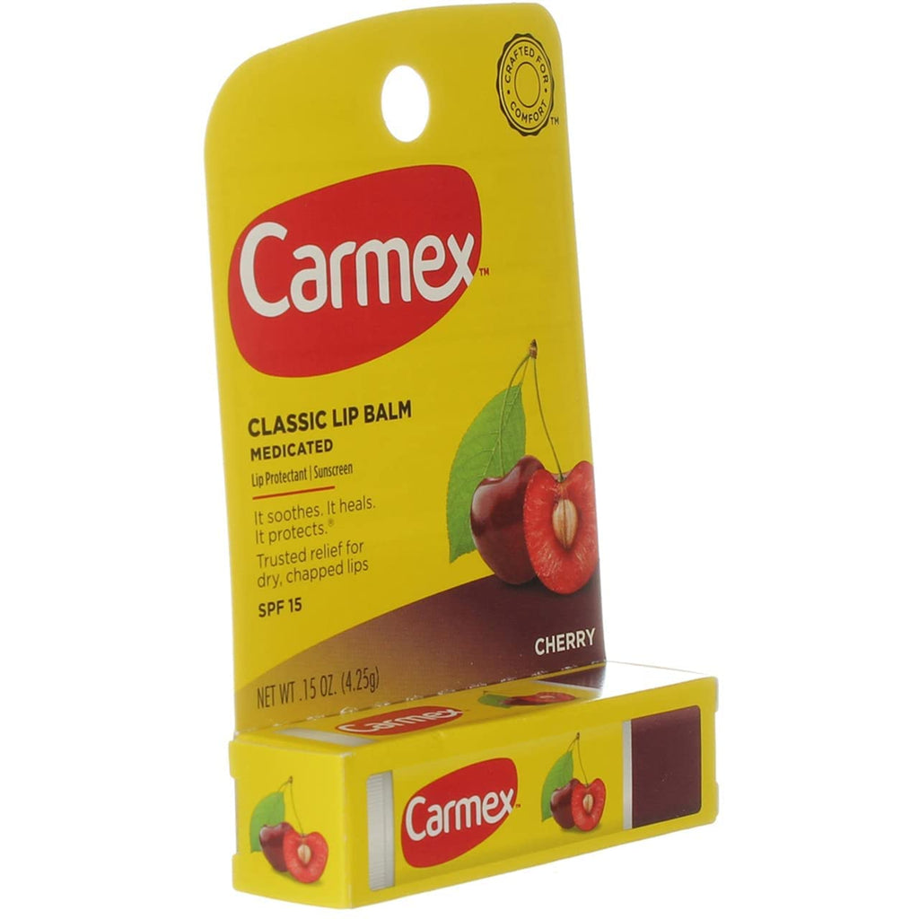 Carmex Daily Care Moisturizing Lip Balm Stick with SPF 15, Fresh Cherry