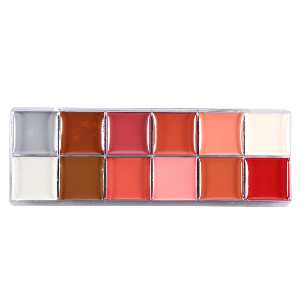 MAGIC 12 Colors Body Flash Tattoo Oil Painting Pigment Makeup Tool Fancy Dress Artist Palette for Halloween