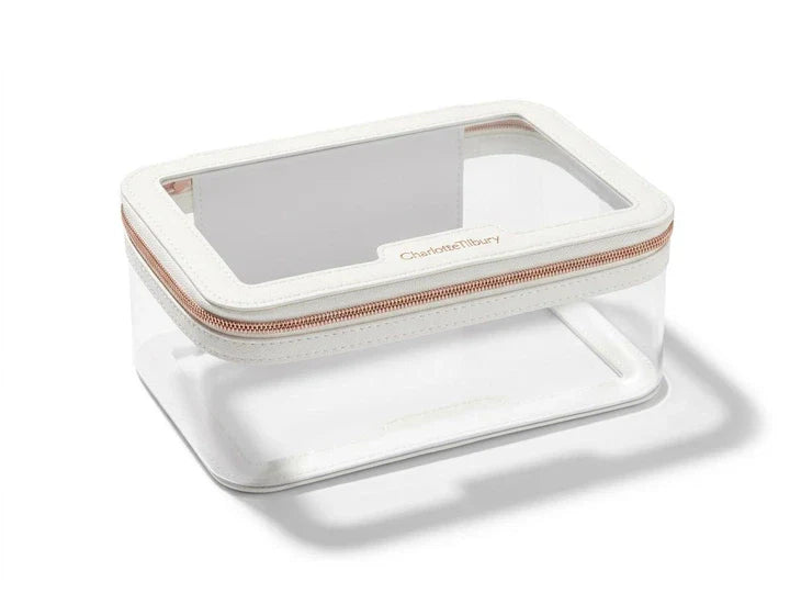 Charlotte Tilbury White Unreal Cosmetic Bag