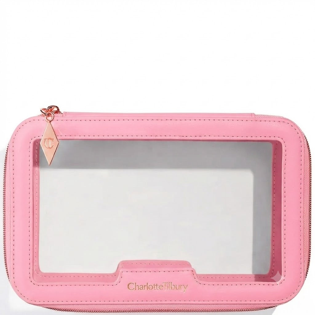 Charlotte Tilbury White Unreal Cosmetic Bag Pink