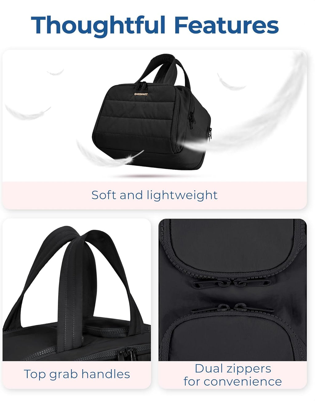 BAGSMART Travel Toiletry Bag,
