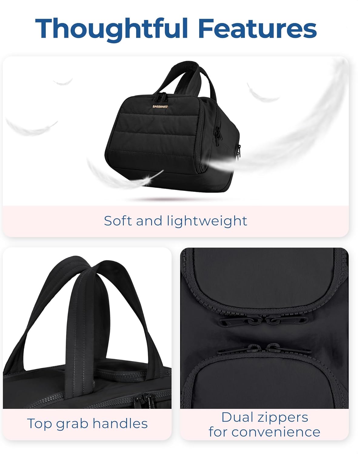 BAGSMART Travel Toiletry Bag,