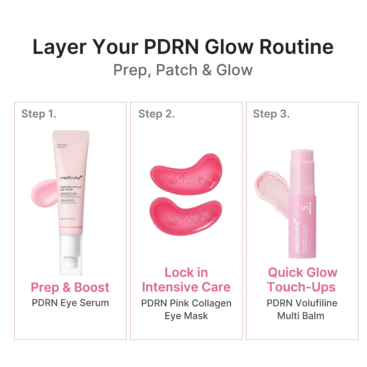medicube Jelly Eye Mask PDRN Pink Collagen  6 PAIR