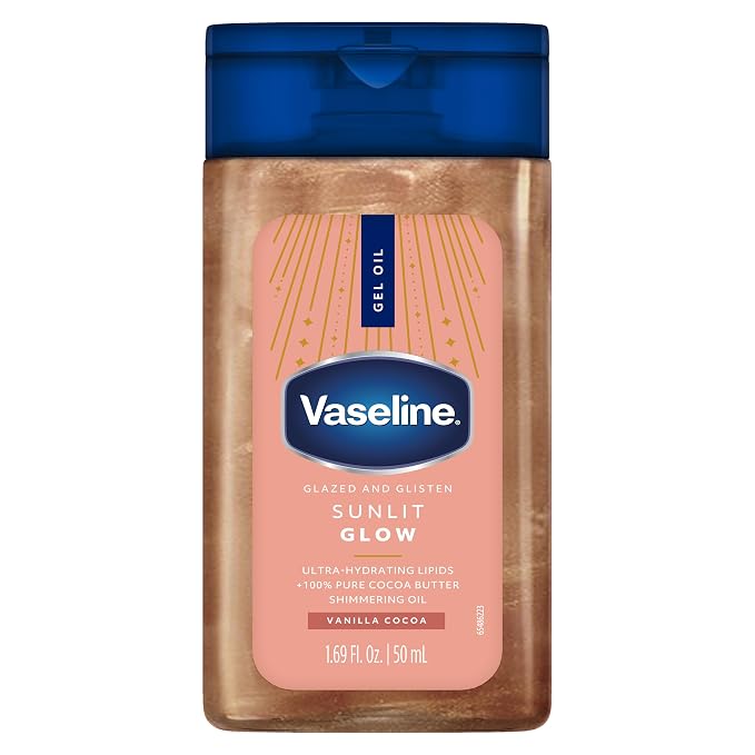 Vaseline Body Gel Oil, Cocoa Radiant for Glowing Skin Cocoa Radiant