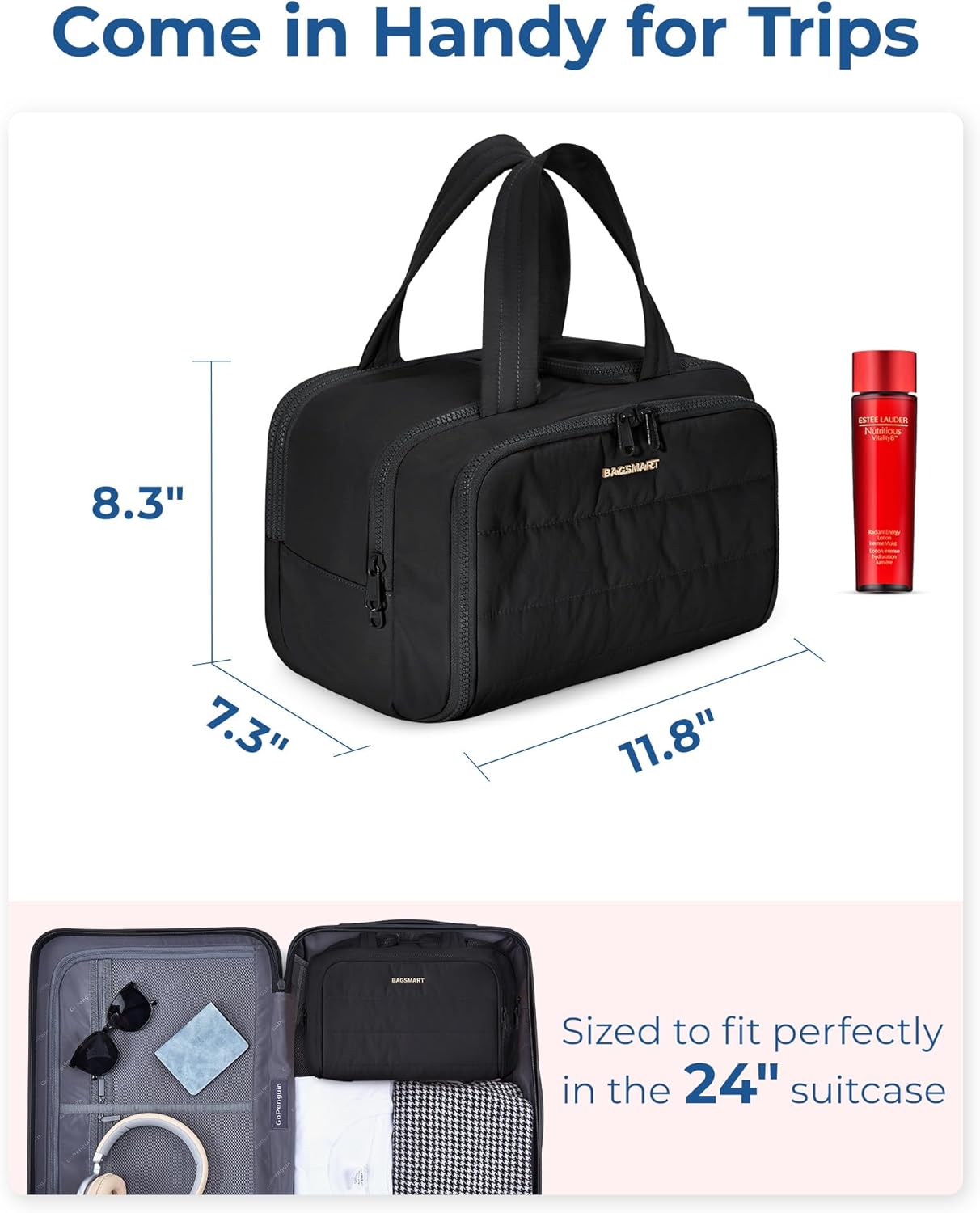 BAGSMART Travel Toiletry Bag,