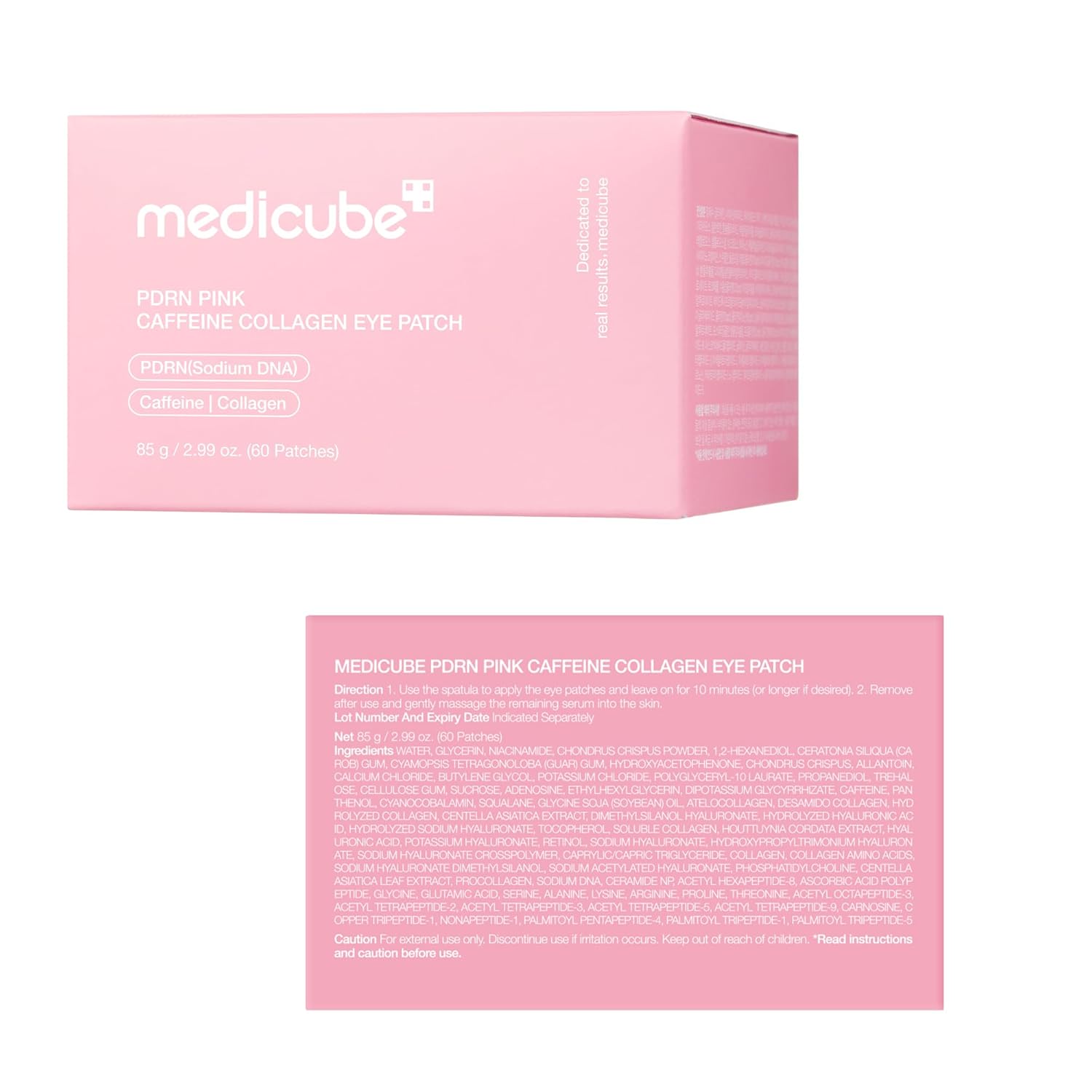 medicube PDRN - Parche para ojos de colágeno y cafeína 30 PARES
