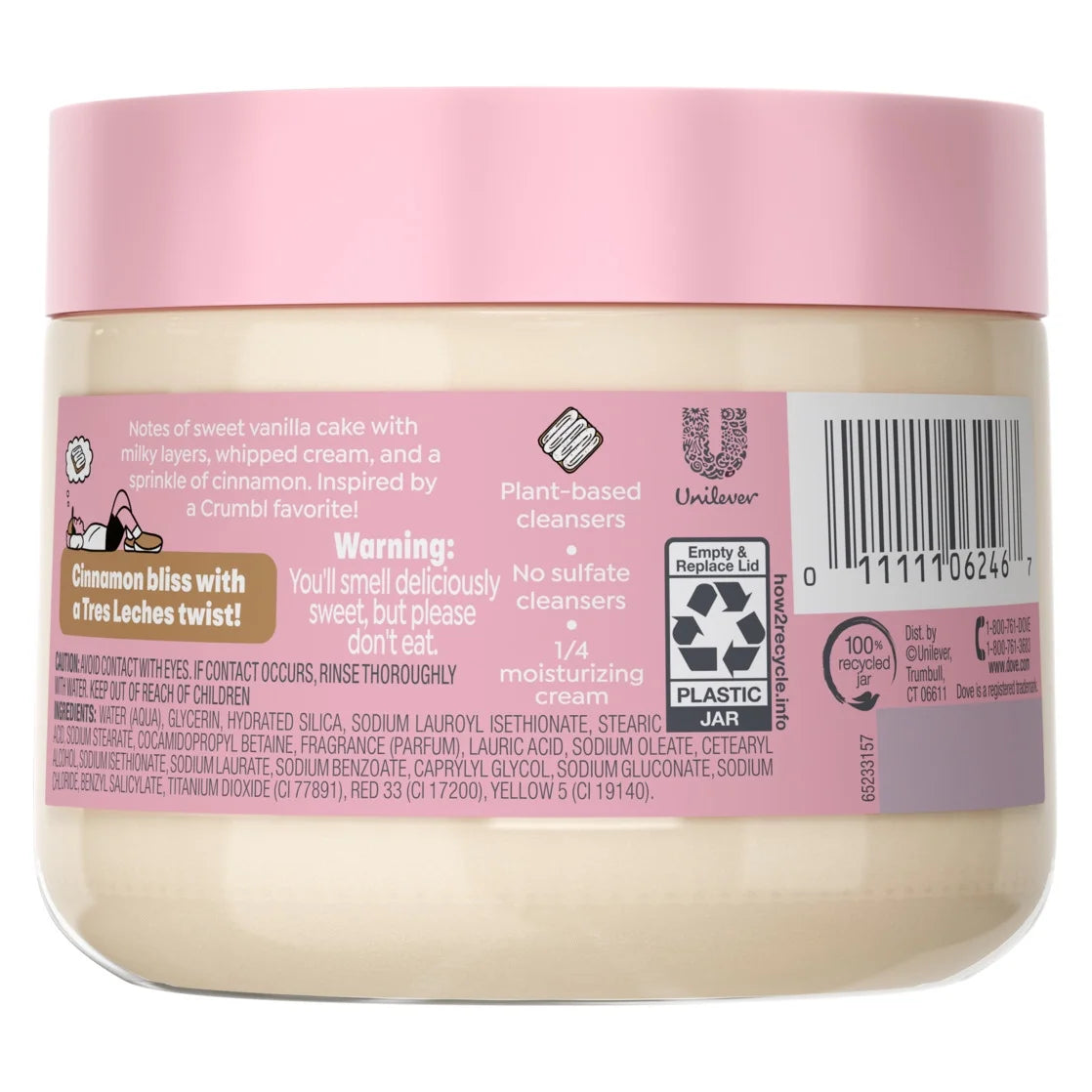 Dove Crumbl Exfoliante Corporal de Edición Limitada Tres Leches