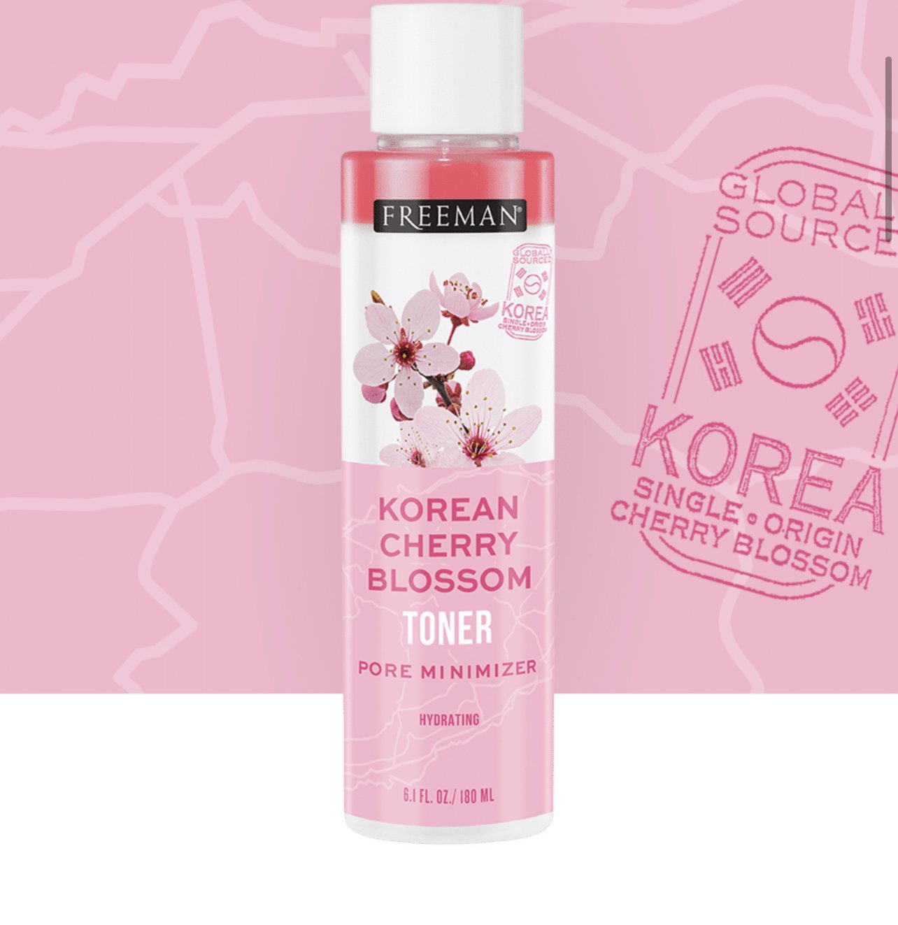 Korean Cherry Blossom Toner, Pore Minimizer, Hydrating, 6.1 fl oz (180 ml)