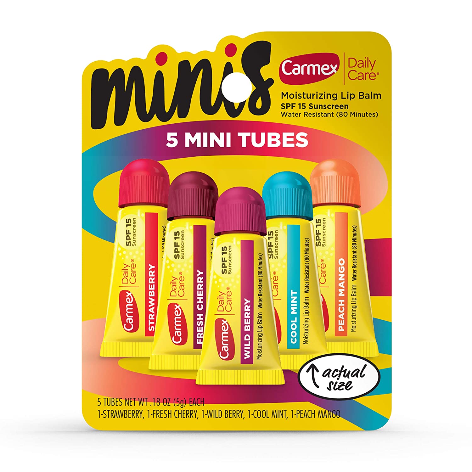 Carmex Daily Care Minis Moisturizing Lip Balm Tubes with SPF0.18oz