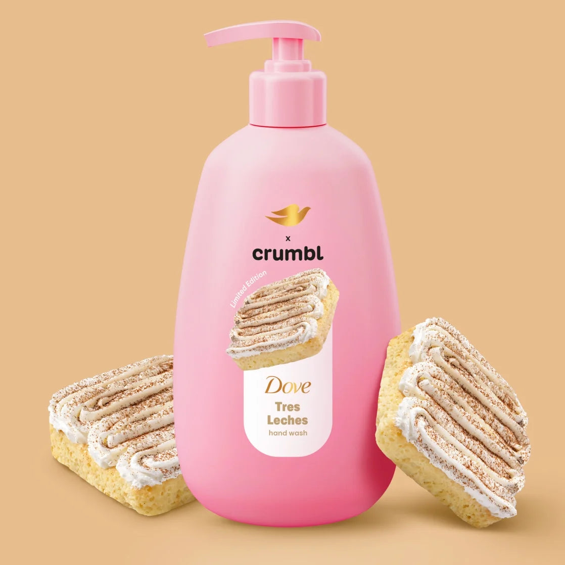 Dove Crumbl Jabón de Manos Líquido Edición Limitada Tres Leches