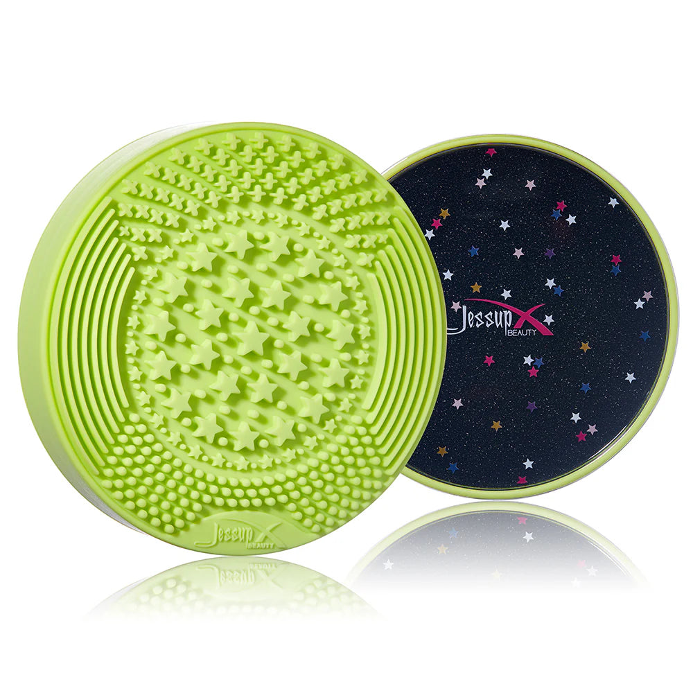 Jessup Brush Cleaner 2-IN-1 Dry(Sponge) & Wet(Silicone)