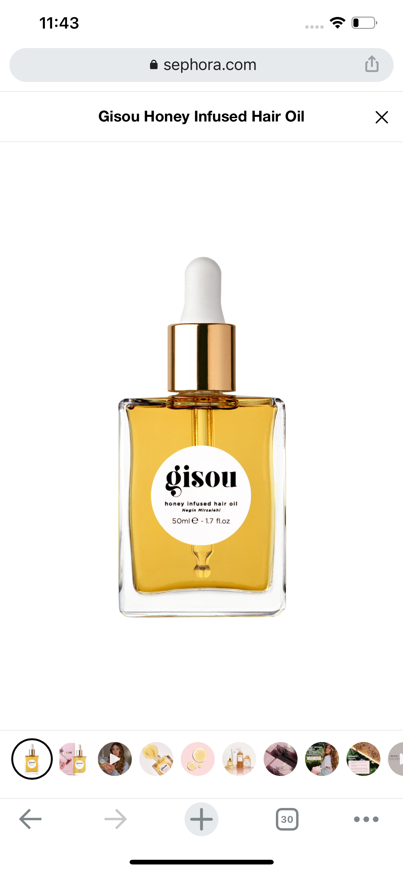 Gisou Honey Infused Hair Oil