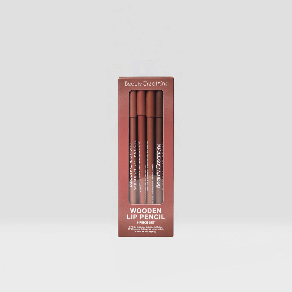BEAUTY CREATION Wooden Lip Pencil 6 Pc Set