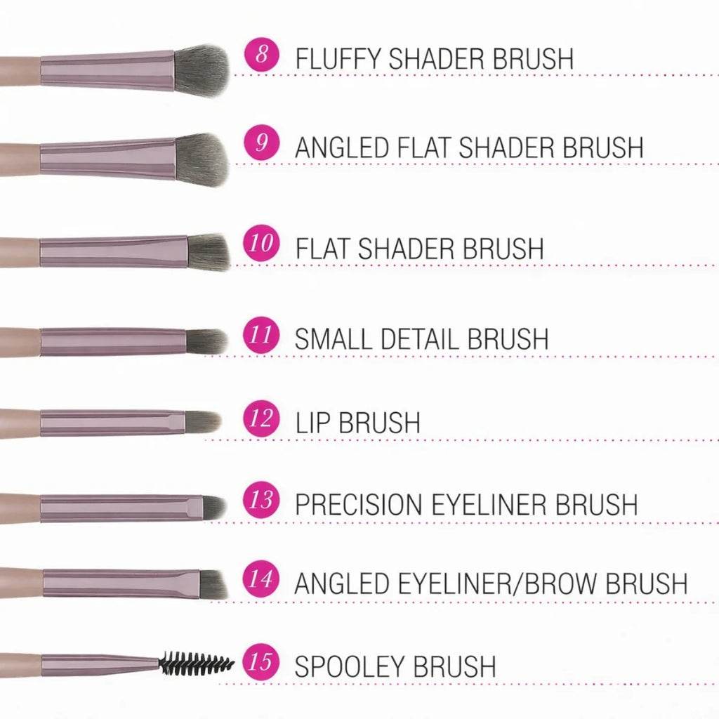 Bh cosmetic lavish elegance 15 piece brush set