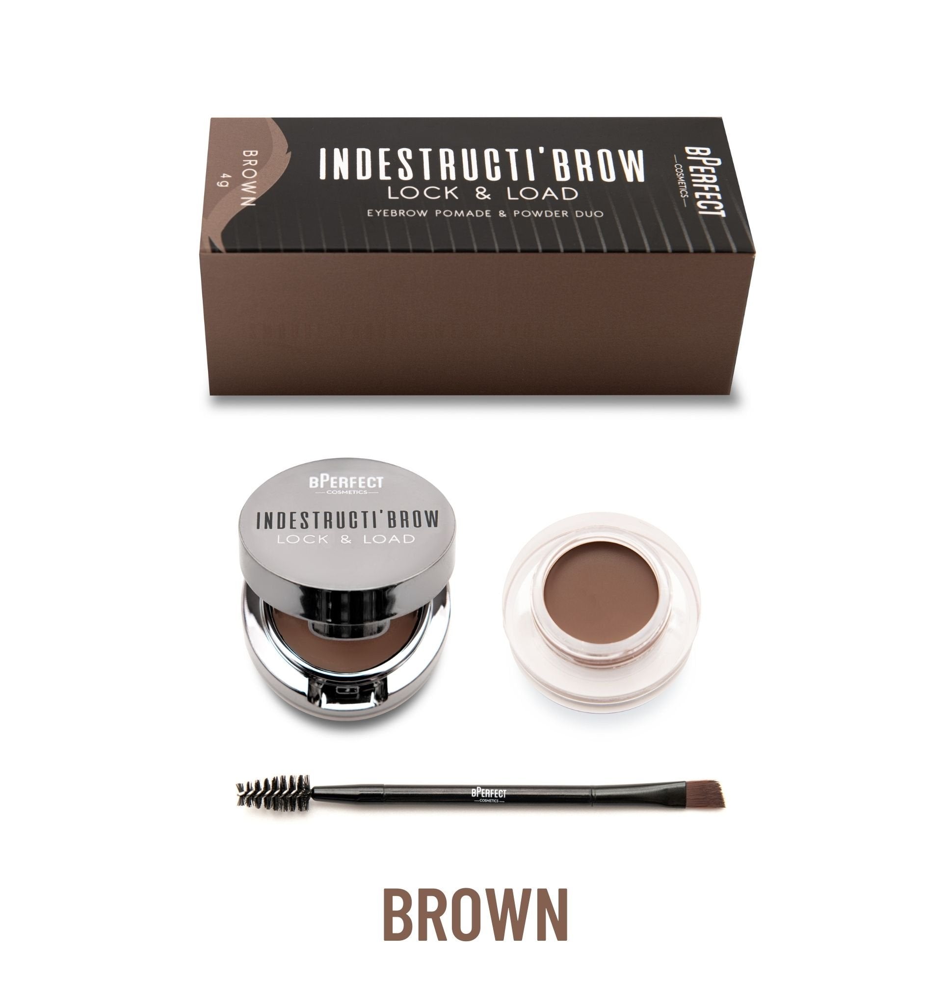 BPERFECT INDESTRUCTI’BROW LOCK & LOAD EYEBROW POMADE & POWDER DUO