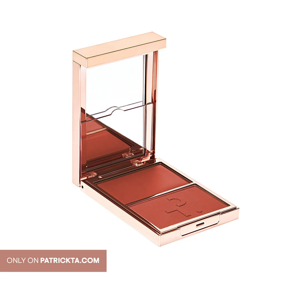 PATRICK TA  Major Headlines Double-Take Crème & Powder Blush Duo She's Baked (Rich Terracotta)