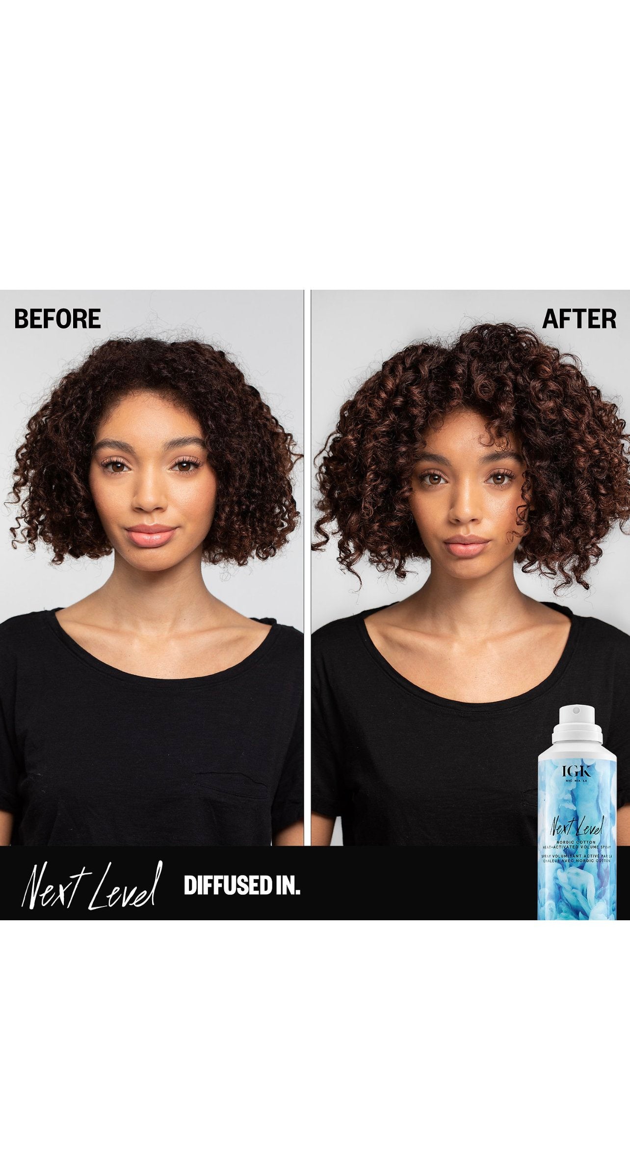 IGK Next Level Nordic Cotton Volumizing Mist 200 ml / 5.9 oz