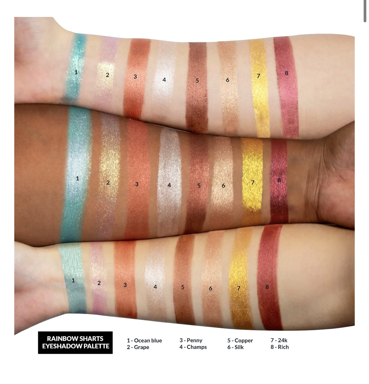 RAINBOW SHARTS PALETTE KETNIPZ X KIMCHI CHIC BEAUTY COLLECTOR'S