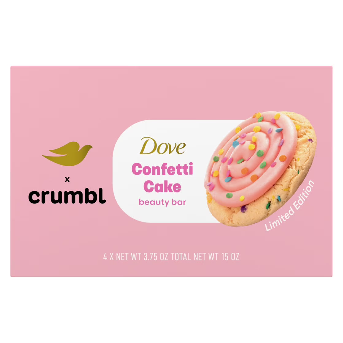Dove Crumbl Barra de Belleza Edición Limitada Pastel de Confeti x 1 barra