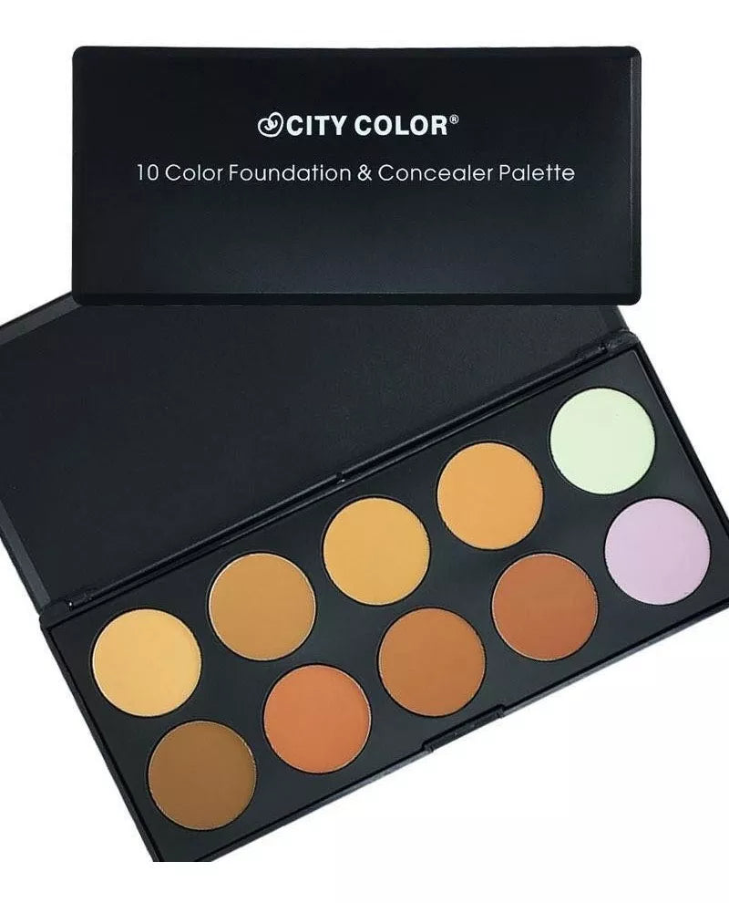 City Color 10 Color Foundation & Concealer Palettes