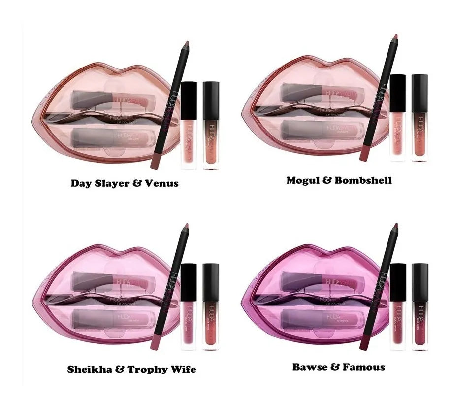 HUDA BEAUTY MATTE & CREAM LIP SET