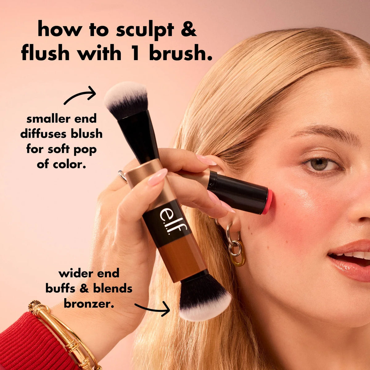 ELF COSMETIC Cream Blush & Bronzer Duo Brush