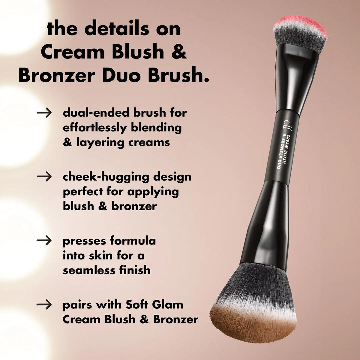 ELF COSMETIC Cream Blush & Bronzer Duo Brush