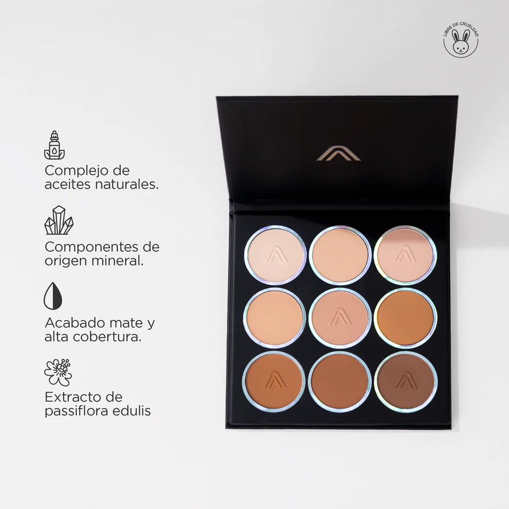 ATENEA PROFESIONAL PALETA DE POLVOS COMPACTOS NATURAL TOUCH
