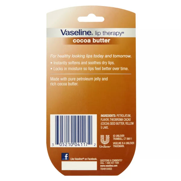 Vaseline Lip Therapy Cocoa Butter Twin Pack - 2ct/0.5oz