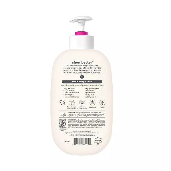 EOS Shea Better 24H Moisture Body Lotion - Strawberry Dream - 16oz