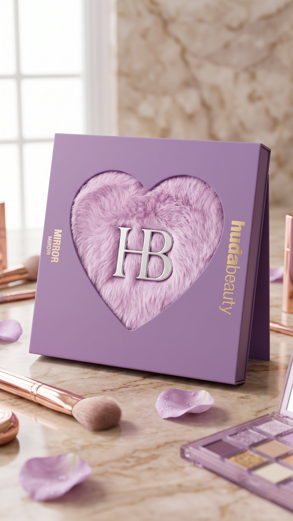 huda beauty Ultra Snatched Faux Fur Mirror