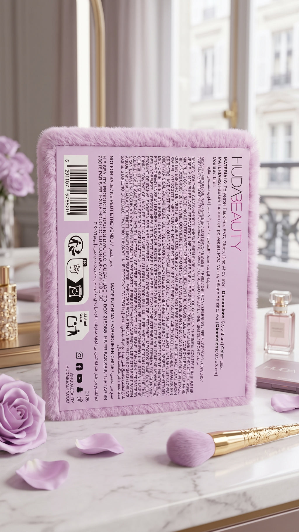 huda beauty Ultra Snatched Faux Fur Mirror