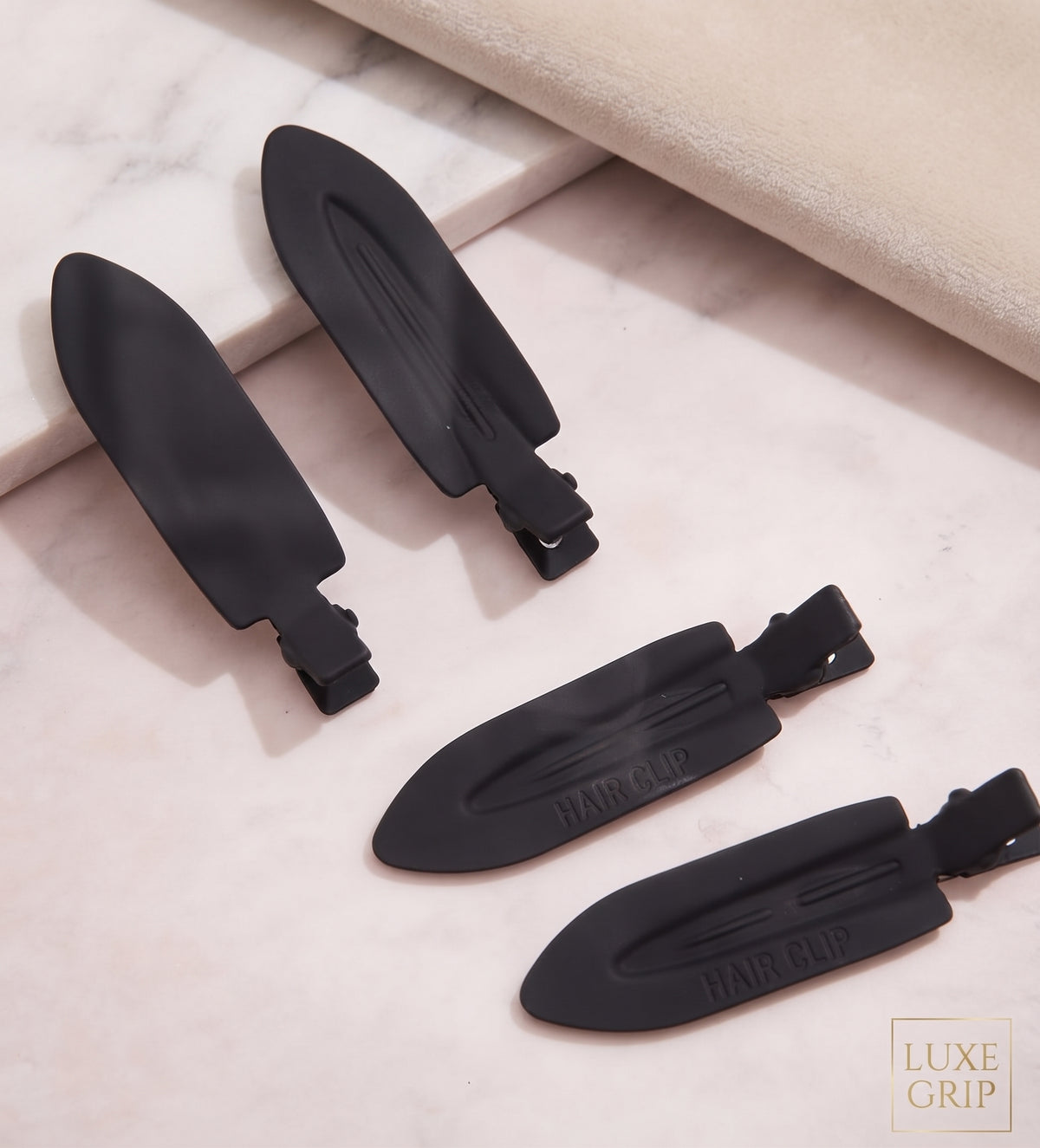 Pinzas para el cabello de metal x 4 UND