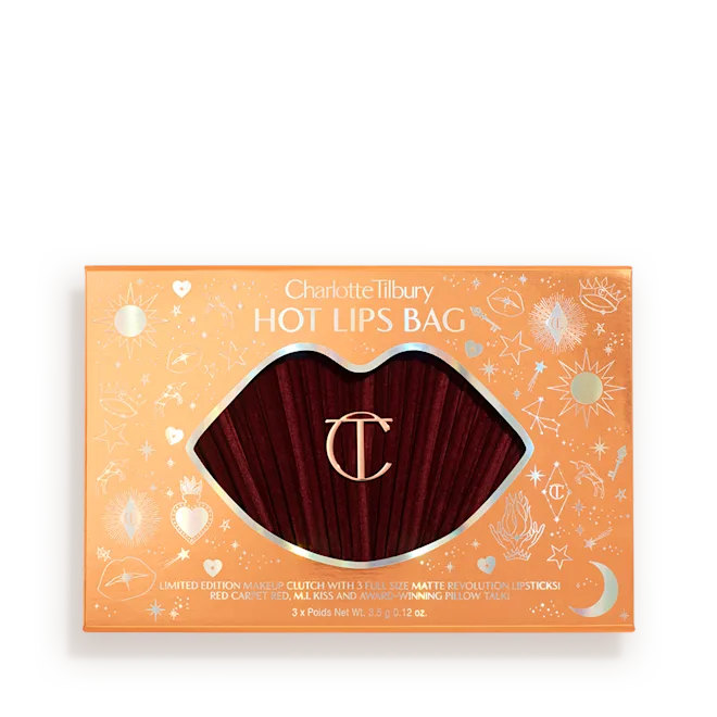 Charlotte Tilbury HOT LIPS BAG MAKEUP BAG & LIP KIT