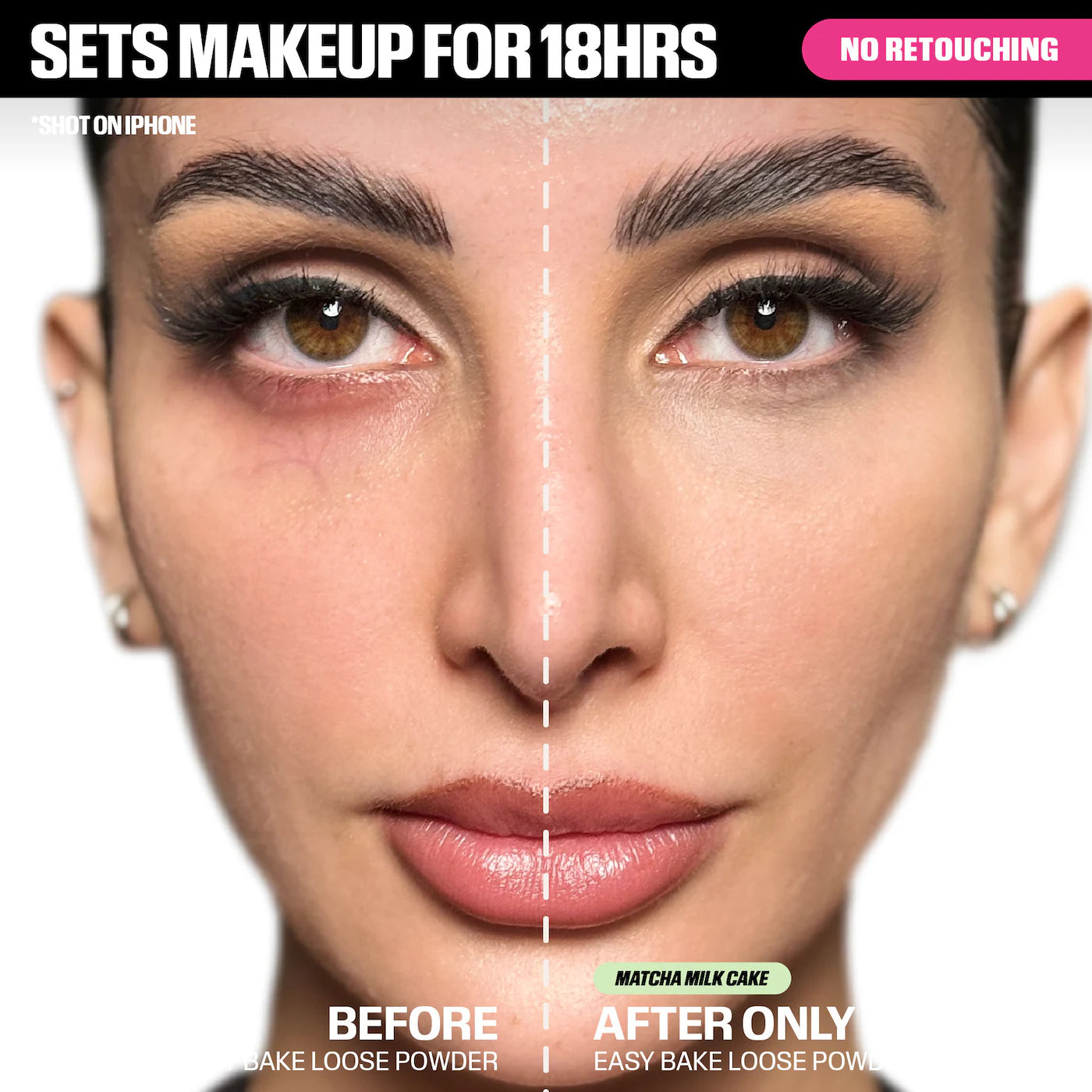 HUDA BEAUTY  Easy Bake Blurring Loose Baking & Setting Powder : Matcha Milk Cake