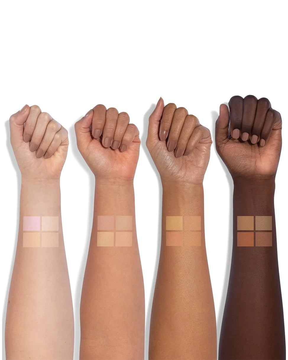 JACLYN COSMETICS FACE IT ALL BRIGHTENING & SETTING PALETTE - LIGHT TO MEDIUM