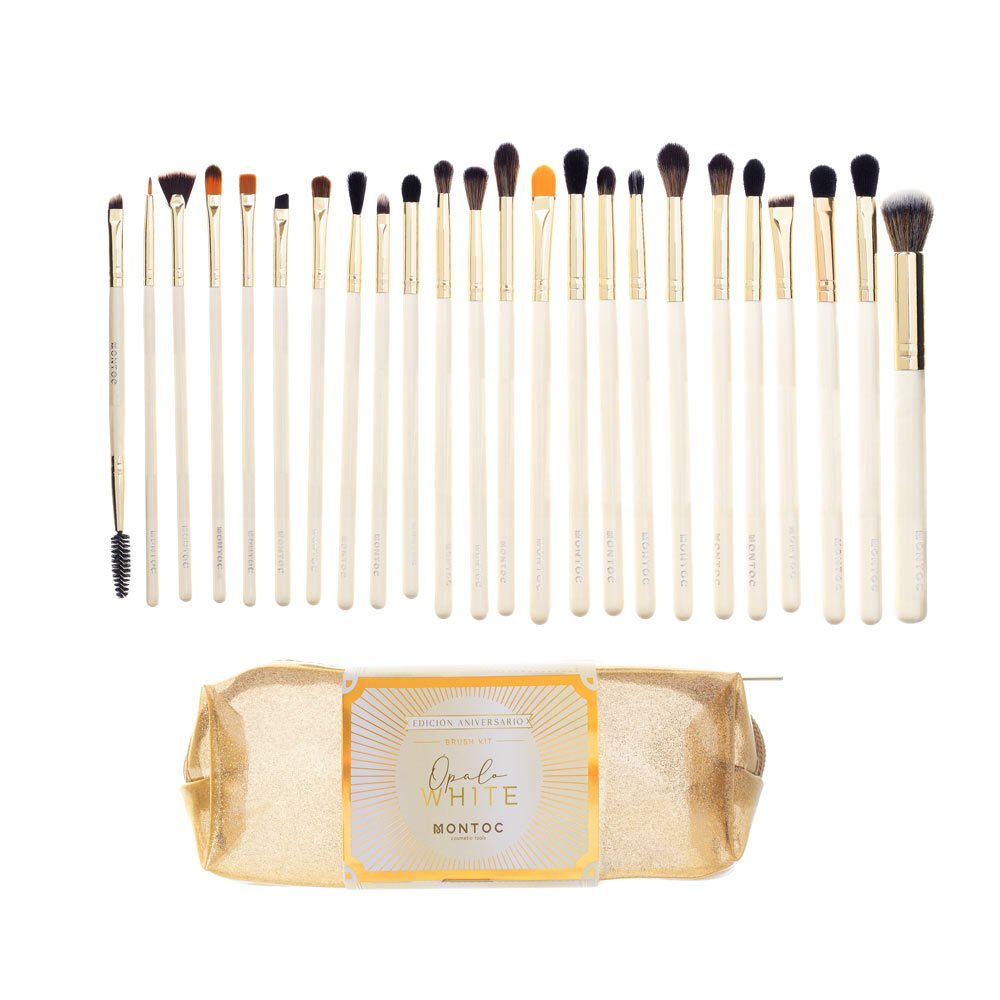 MONTOC COSMETIC KIT DE BROCHAS OPALO WHITE