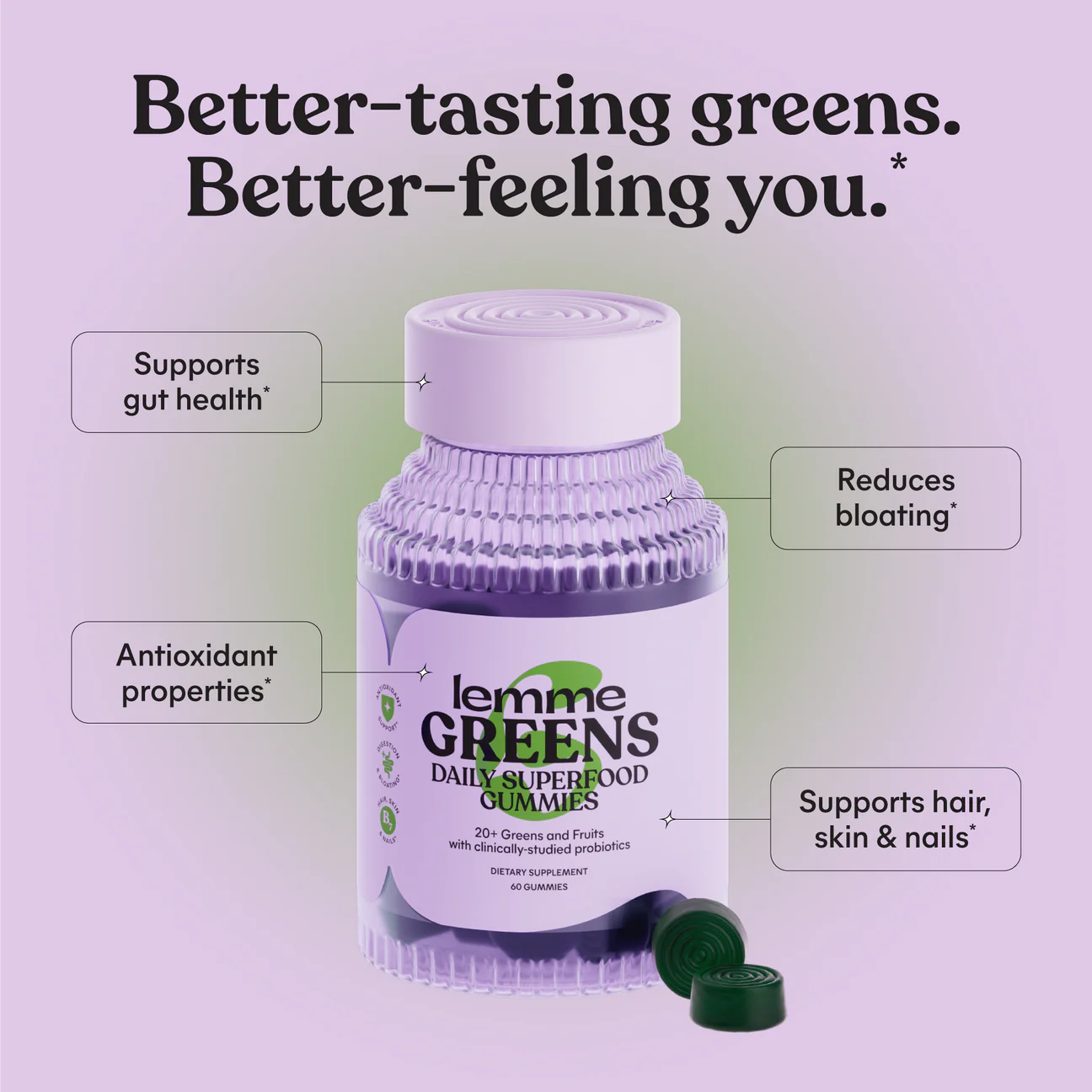 Lemme Greens Gummies Daily Superfood Gummies*