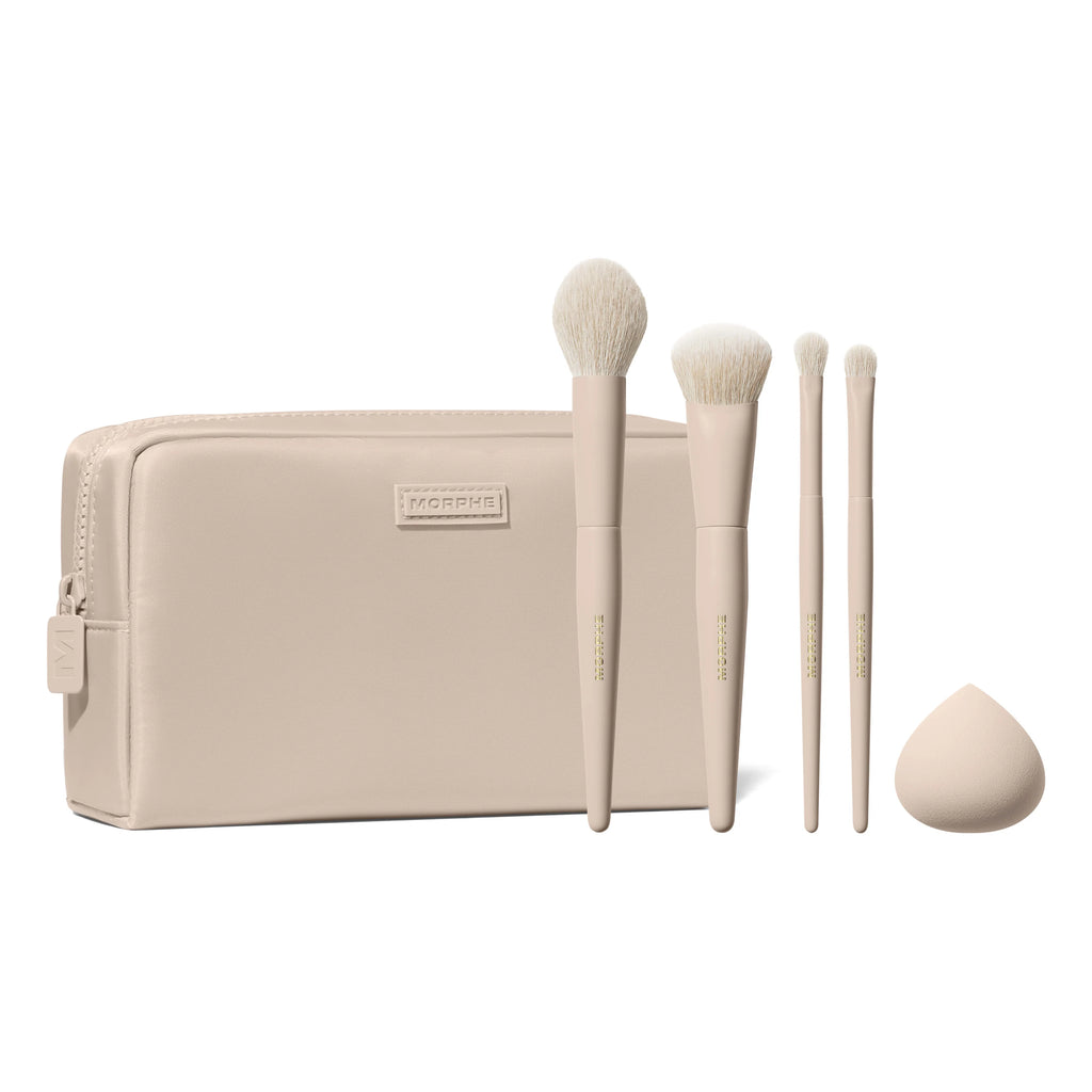 MORPHE Oat Latte 5-Piece Face & Eye Brush Set