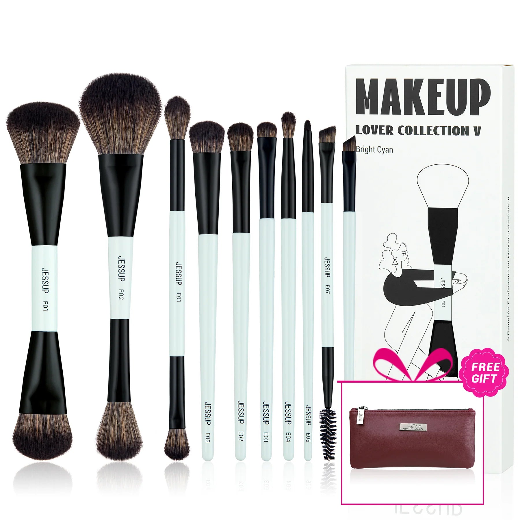 JESSUP B  14-in-10 Duo-End Brush Versatility Collection T500