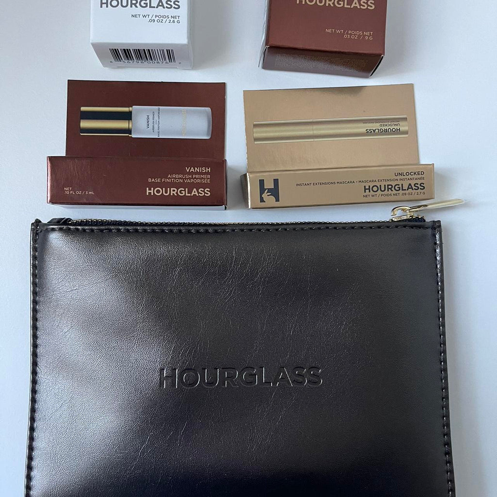 Hourglass Mini Vegan Leather Makeup Clutch Gift Set